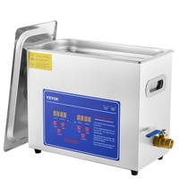 Brand New 6 Liter Stainless Steel Digital Ultrasonic Cleaner w/ Bracket & Drainage System