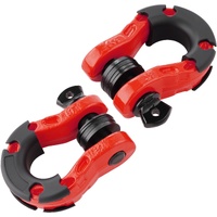 D-Ring Shackle, 2 Pack 19.05 mm Alloy Steel Shackles 30 Ton Break Strength with 22 mm Screw Pin, Isolators & Washers Kit, Heavy Duty Off Road Vehicle 