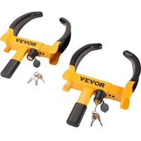 Wheel Lock, 2 Packs Universal Wheel Clamp Lock, Adjustable Anti Theft Trailer Lock Wheel Clamp, Heavy-duty Steel Tire Lock for ATV RV SUV Car Golf Car
