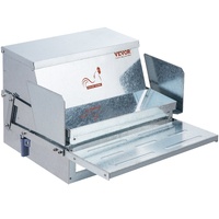 Automatic Chicken Feeder Galvanized Steel Poultry Feeder 25 lb 10 Chickens