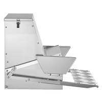 Automatic Chicken Feeder, 18.14 kg Capacity, Rainproof Treadle Poultry Feeder with Lockable Lid, No Waste, Galvanized Steel Construction, Outdoor Use,