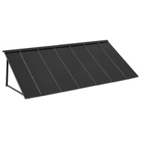 Fixed Metal Awning 2032 × 910 mm, Window Awning Door Canopy, Stable Triangle Steel Frame Exterior Awnings Rain, and Snow Sunlight Protection for Door 