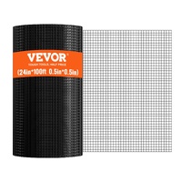 Hardware Cloth, 24'' x 100' Galvanized Wire Mesh Roll, 19 Gauge Chicken Wire Fence Roll, Vinyl Coating Metal Wire Mesh for Chicken Coop Barrier, Rabbi