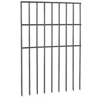 Garden Fence, No Dig Fence 44(H)x33(L)cm Animal Barrier Fence, Underground Decorative Garden Fencing with 3.81 cm Spike Spacing, Metal Dog Fence for t