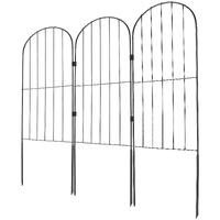 Garden Fence, No Dig Fence 61 x 33 cm Animal Barrier Fence, Underground Decorative Garden Fencing with 5.08 cm Spike Spacing, Metal Dog Fence for the 