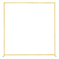 Arch Backdrop Stand, 2 x 2 m, Stable Structure, Easy Assembly, Square Gold Metal Arch Backdrop Stand for Wedding, Birthday Party, Graduation, Holiday 