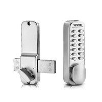Mechanical Keyless Entry Door Lock, 14 Key Mechanical Door Lock, Mechanical Keypad Door Lock with Adjustable Thumb Knob, Single-Side Zinc Alloy Waterp