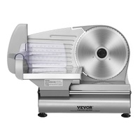 Meat Slicer, 180W Electric Deli Food Slicer with 7.5" SUS420 Stainless Steel Blade and Blade Guard, 0 - 0.6 inch Adjustable Thickness for Home Use, Ea