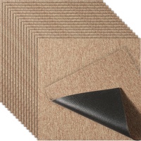 Carpet Tiles Reusable, 20"x 20" Carpet Squares With Padding Attached, Soft Padded Carpet Tiles, Easy Install DIY for Bedroom Living Room Indoor Outdoo