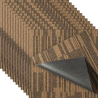 Carpet Tiles Reusable, 20"x 20"Carpet Squares With Padding Attached, Soft Padded Carpet Tiles, Easy Install DIY for Bedroom Living Room (12Tiles, Mixe