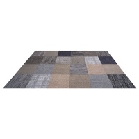 Carpet Tiles Reusable 508 x 508 mm, 24 PCS Modular Carpet Square Rug, Commercial Floor Soft Padded for Seamless Cover 6.2㎡, Easy DIY Replacement for L