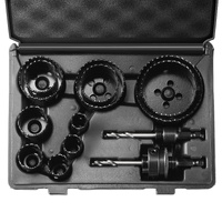 Hole Saw Kit, 11 PCS Saw Blades, 2 Drill Bits, 1 Hex Wrench, Bi Metal M42 Hole Saw Set with Carrying Case, General Purpose Size from 3/4" to 3", Ideal
