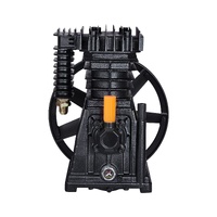 Air Compressor Pump Head, 3HP 5.8CFM @ 90PSI, Twin Cylinder Oil Lubricated Air Compressor Piston Pump Head, Single-Stage Aluminum Air Compressor Pump 