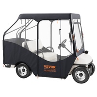 Golf Cart Enclosure, 420D Polyester Driving Enclosure with 4-Sided Transparent Windows, 4 Passenger Club Car Covers Universal Fits for Most Brand Cart