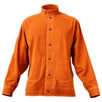 Flame-Resistant Welding Jacket Heavy Duty Leather Welding Jacket XL Size