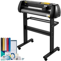 Vinyl Cutter, 28inch Paper Feed Cutting Plotter Bundle, Adjustable Force & Speed Vinyl Printer with Powerful Stepper Motors, Signmaster Software Bundl