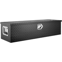 Heavy Duty Aluminum Truck Bed Tool Box, Diamond Plate Tool Box with Side Handle and Lock Keys, Storage Tool Box Chest Box Organizer for Pickup, Truck 