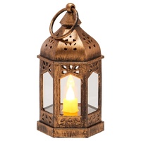 12 Pcs Decorative Candle Lantern, LED Electric Flameless Candle, Plastic LED Holder with Glass, Wall Hanging Indoor Porch Lanterns for Wedding Table P