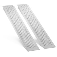 Portable Loading Ramps, 2 Pcs 1200 x 215 mm, Durable Aluminum Shed Ramp Set with Anti-Slip Holes, Compact Design and Easy Storage, 399.2 kg Weight Cap