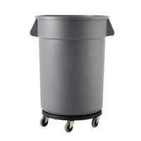 Trash Can Dolly, Fit 20, 32, 44, 55 Gallon Containers, Round Trash Can Roller Base with 4 Lockable Wheels, 500lbs Weight Capacity, Heavy Duty Barrel D