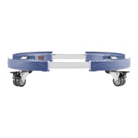 Trash Can Dolly with 4 Lockable Wheels, 440lbs Weight Capacity, Round Trash Can Roller Base, 15-22.8 in Adjustable, Heavy Duty Drum Dolly Plant Caddy,