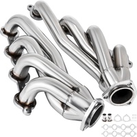 Exhaust Header Set 1 5/8" Exhaust Turbo Headers, Stainless Steel Exhaust Manifold Headers, Shorty Engine Conversion LS Swap Exhaust Headers for Chevy 