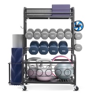 Home Gym Workout Equipment Organizer Yoga Mat Storage Weight Rack Dumbbell 870 x 405 x 1010 mm