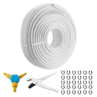 PEX-AL-PEX Tube, 300M, 16 mm Diameter Aluminum-Plastic Composite Pipe Oxygen Barrier Radiant Floor PEX Pipe, 2 mm Thickness Radiant Heat Floor Plumbin