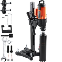 Diamond Core Drilling Machine, 10in Wet Concrete Core Drill Rig with Stand Wheels, 750RPM Speed & 1-1/4" Thread & Lifting Handle, 10in Drilling Diamet