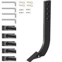 Box Blade Shank, 46.4cm Scarifier Shank, 4 Holes Box Scraper Shank, Ripper Shank with Removable Tapered Teeth and Pins, Adjustable Shanks Assembly for