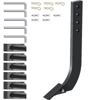 Box Blade Shank, 46.4cm Scarifier Shank, 4 Holes Box Scraper Shank, Ripper Shank with Removable Tapered Teeth and Pins, Adjustable Shanks Assembly for