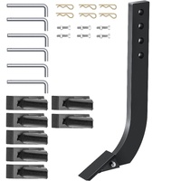 Box Blade Shank, 46.6 cm Scarifier Shank, 4 Holes Box Scraper Shank, Ripper Shank with Removable Tapered Teeth and Pins, Adjustable Shanks Assembly fo