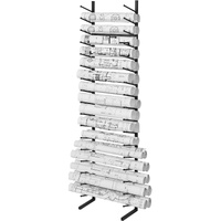 Blueprint Storage Rack, Hanging Poster Display Rack 16-Tier, Vertical Blueprint Roll File Holder 2 Rolls/tire, Roll File Storage Rack for Blueprint Ma