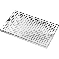 Beer Drip Tray, 304 Stainless Steel Kegerator Drip Trays with 4 Non-Slip Rubber Pads and Detachable Cover, Heat / Cold Resistant Beer Tower Drip Pan f
