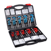 Helicoil Thread Repair Kit, 338-Piece SAE and Metric Rethreading Tool Kit, M5, M6, M8, M10, M12, 1/4", 5/16", 3/8", 7/16", 1/2", HSS Drill Bits Thread