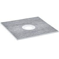 Shower Curb Kit, 914x914mm Shower Pan Kit with 160mm Central Drain, Lightweight EPS Shower Installation Kits with 2 Waterproof Cloths, Shower Pan Slop