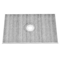 Shower Curb Kit, 1219x1828mm Shower Pan Kit with 160mm Central Drain, Lightweight EPS Shower Installation Kits with 2 Waterproof Cloths, Shower Pan Sl