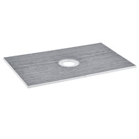 Shower Curb Kit, 1524x965mm Shower Pan Kit with 160mm Central Drain, Lightweight EPS Shower Installation Kits with 2 Waterproof Cloths, Shower Pan Slo