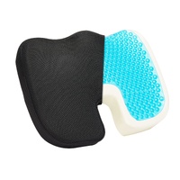 Seat Cushion, Cooling Gel + Memory Foam Seat Cushion, Pressure-Relief Wheelchair Seat Pad with U-Shaped Cutout & Removable Cover, Lightweight and Port