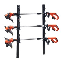 3-Place Weeder Trimmer Rack Holder for Open Landscape Trailer Lockable