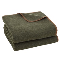 Wool Camping Blanket, Large Warm Stadium Blanket, Waterproof & Windproof, Flame Retardant, Great for Outdoors, Picnics, Hiking, Sports Events, Travel,
