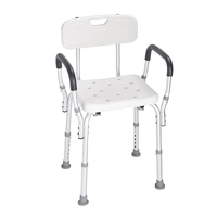 Shower Chair, Shower Seat with Back, Adjustable Height Shower Stool, Shower Chair for Inside Shower Bathtub, Non-slip Bathroom Bench Bath Chair for El