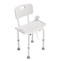 Shower Chair, Shower Seat with Back, Adjustable Height Shower Stool, Shower Chair for Inside Shower Bathtub, Non-slip Bathroom Bench Bath Chair for El