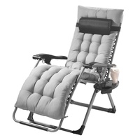 Zero Gravity Chair, 26 inch Zero Gravity Recliner Lounge Chair for Indoor and Outdoor, Adjustable Anti Gravity Chair with Cushion, Headrest, Footrest,