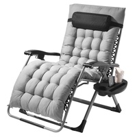 Zero Gravity Chair, 33 inch Zero Gravity Recliner Lounge Chair for Indoor and Outdoor, Adjustable Anti Gravity Chair with Cushion, Headrest, Footrest,