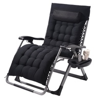 Zero Gravity Chair, 33 inch Zero Gravity Recliner Lounge Chair for Indoor and Outdoor, Adjustable Anti Gravity Chair with Cushion, Headrest, Footrest,