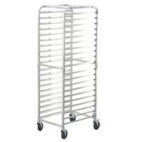 Bun Pan Rack, 20-Tier Commercial Bakery Racks with Brake Wheels, Aluminum Racking Trolley Storage for Half & Full Sheet, Speed Rack For Kitchen Home, 