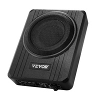 8" 400W Underseat Car Subwoofer, Slim Powered Car Subwoofers Under the Seat, Low Profile Audio Sub Built-in Amplifier, High/Low Level Input & Volume C