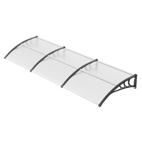 Window Door Awning Canopy, 965 x 2975mm Door Canopy Exterior, UF50+ PC Sunshade Sheet Awnings, Outdoor Patio Awning Sun Shade, Transparent, Waterproof