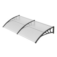 Window Door Awning Canopy 965 x 1987 mm, UPF 50+ Polycarbonate Entry Door Outdoor Window Awning Exterior, Front Door Overhang Awning for Sun Shutter, 